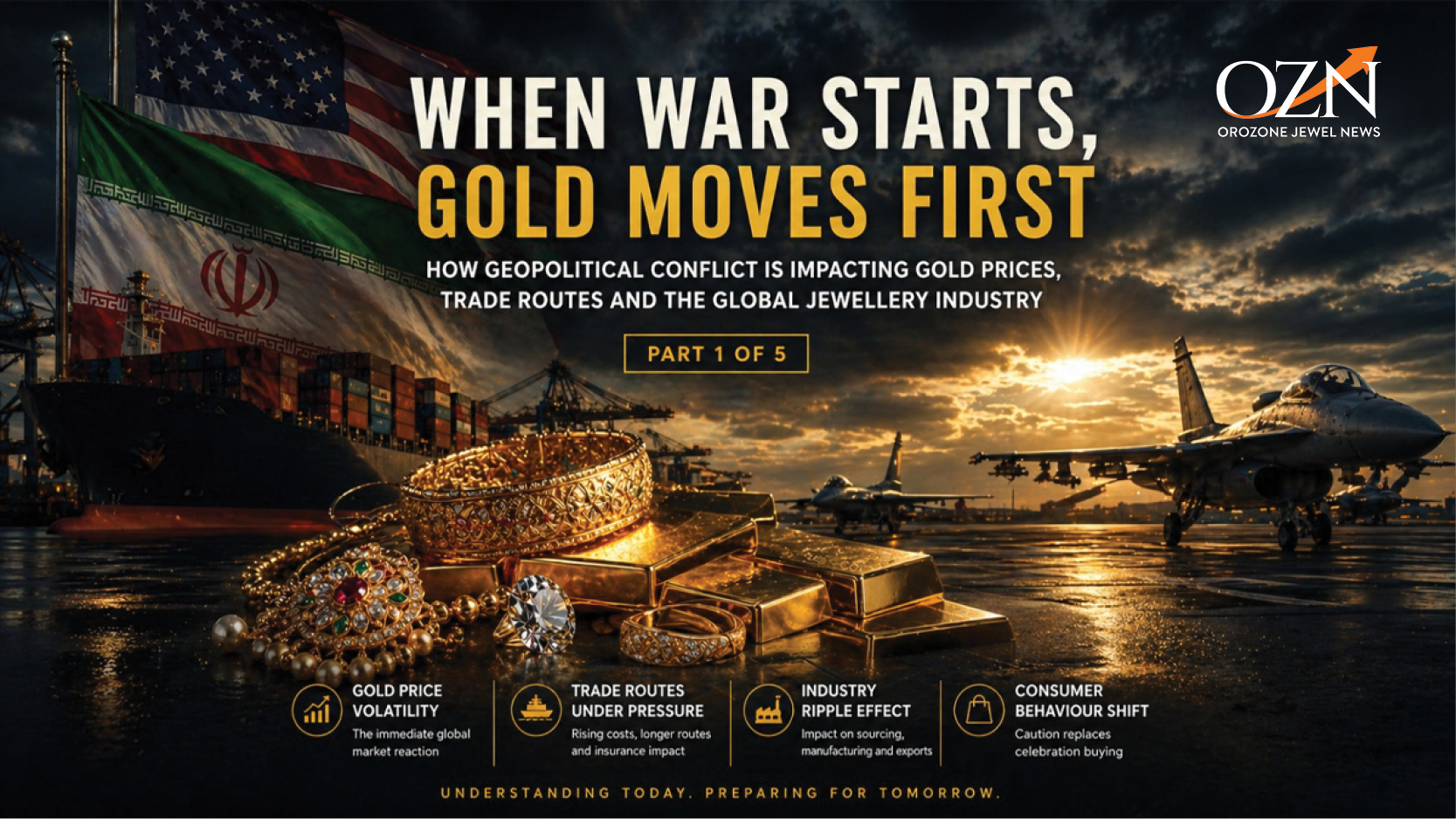 When War Starts, Gold Moves First and the Jewellery Industry Adjusts